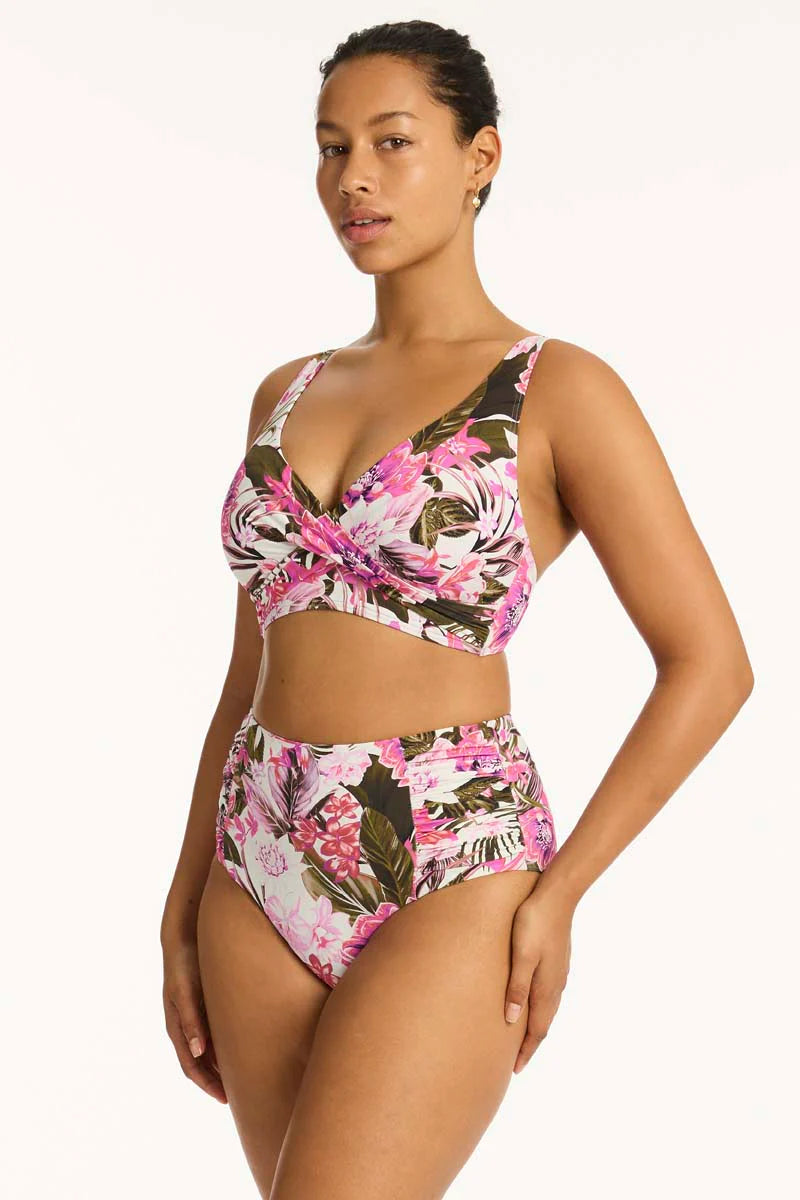 Sea Level - Isla High Waist Gathered Side Pant - Larx
