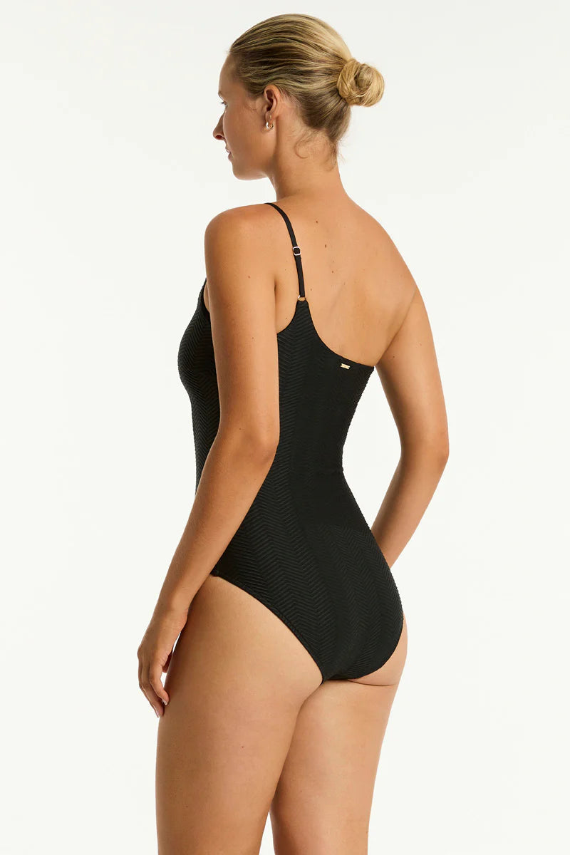 Sea Level - Caracus One Shoulder One Piece - Larx