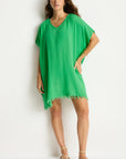 Sea Level - Sunset Kaftan in Kelly Green