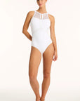 Sea Level - Drift Panelled High Neck One Piece - Larx