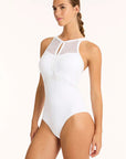 Sea Level - Drift Panelled High Neck One Piece - Larx