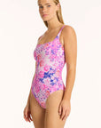 Sea Level - Fiesta Square Neck Bralette One Piece - Larx