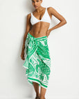 Sea Level - Jungle Lino Long Sarong Green