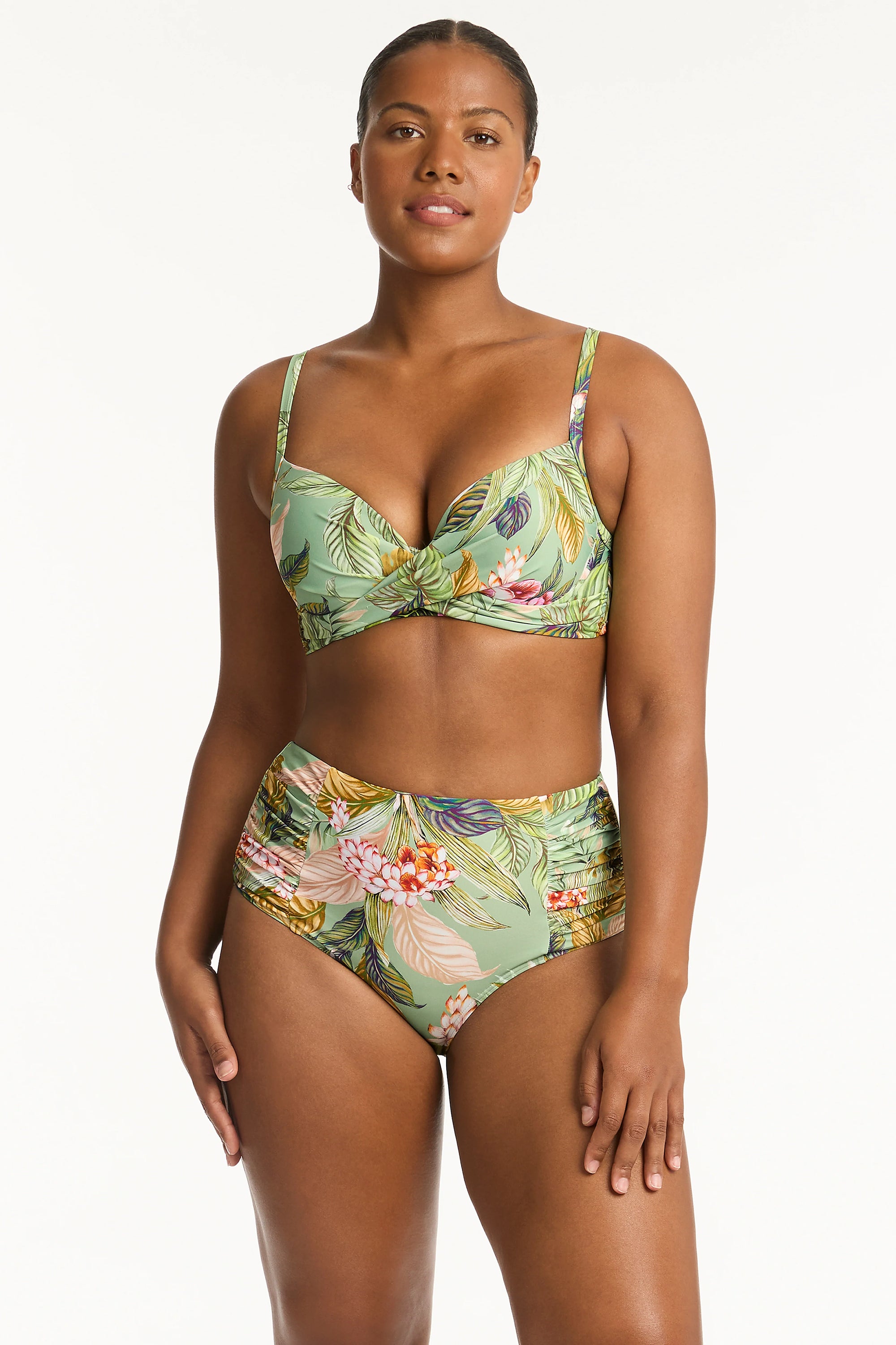 Sea Level - Lost Paradise Cross Front Moulded Cup Bra - Larx