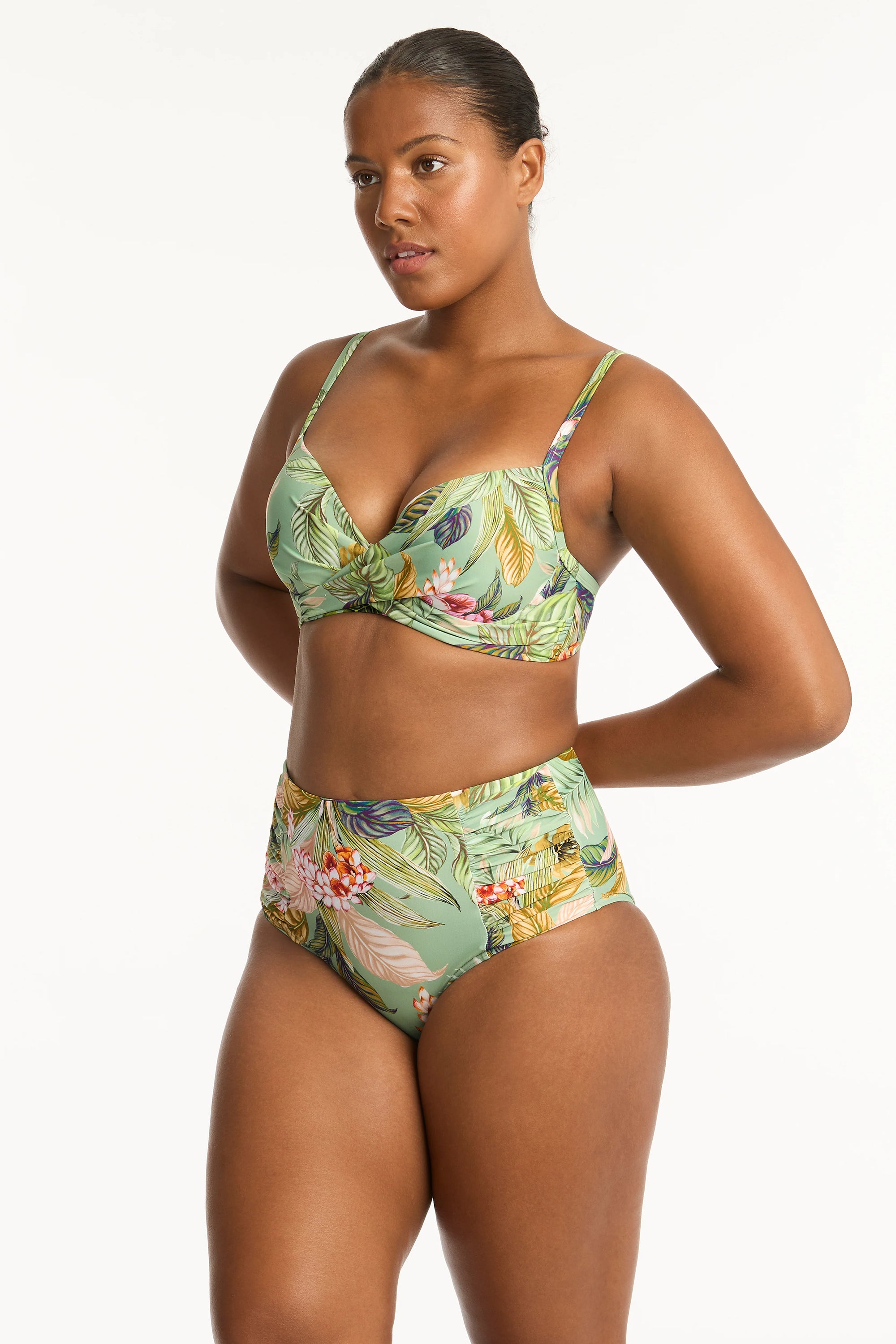 Sea Level - Lost Paradise Cross Front Moulded Cup Bra - Larx