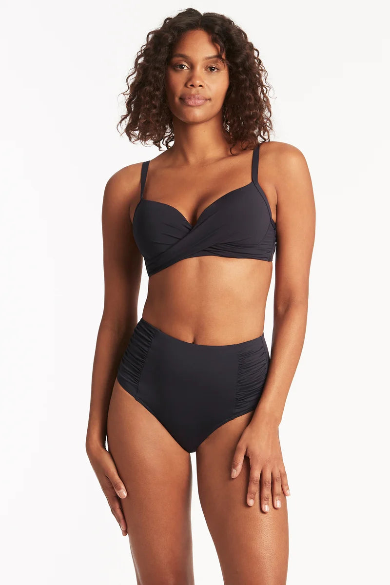 Sea Level - Essentials Gathered Side High Waist Pant - Larx