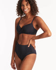 Sea Level - Essentials Gathered Side High Waist Pant - Larx
