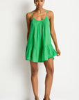 Sea Level - Sunset Short Sundress in Kelly Green