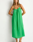 Sea Level - Sunset Tie Back Sundress in Kelly Green