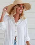 Raffia Wide Brimmed Straw Hat