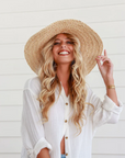 Raffia Wide Brimmed Straw Hat