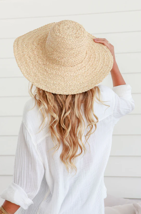 Raffia Wide Brimmed Straw Hat