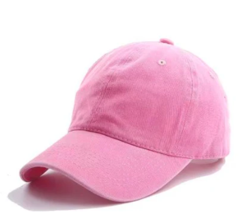 Washed Pink Cotton Cap
