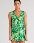Poolside Paradiso - Tahiti V Button Up Dress - Leaf