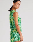 Poolside Paradiso - Tahiti V Button Up Dress - Leaf