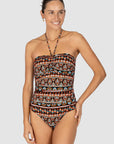 Baku - Morocco Bandeau One Piece Black