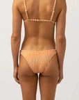 Rhythm - Sunbather Stripe Hi Cut Pant - Coral Sands - Larx