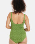 Togs - Chiseled Green Square Neck One Piece