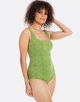Togs - Chiseled Green Square Neck One Piece