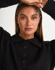 All Fenix - 1/2 Button Polo Knit Black