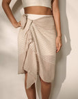 Larx - Beige Stripe Cotton Lightweight Sarong