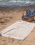 Turkish Beach Towel - Beige Stripe