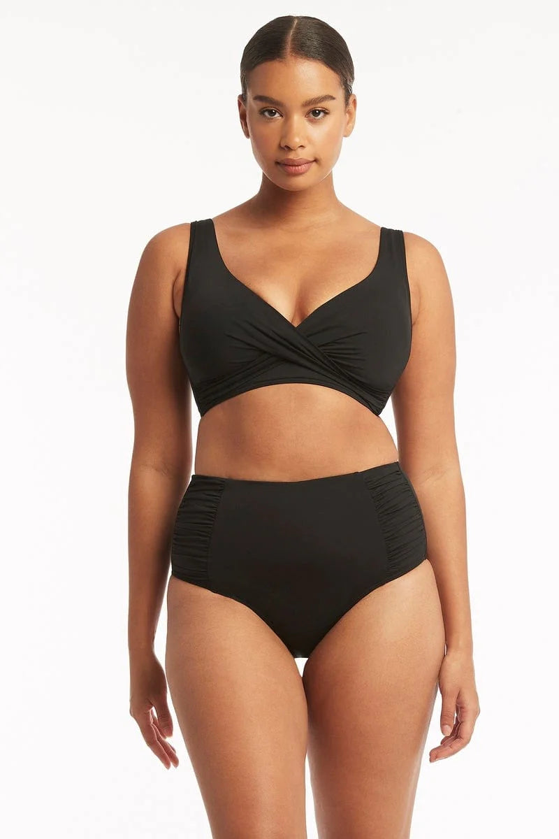 Sea Level - Essentials Gathered Side High Waist Pant - Larx