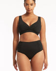 Sea Level - Essentials Gathered Side High Waist Pant - Larx