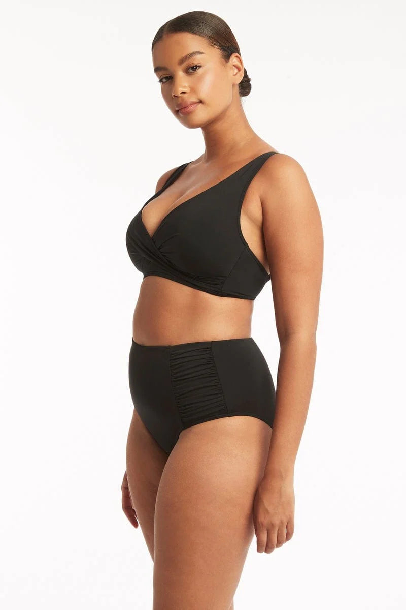 Sea Level - Essentials Gathered Side High Waist Pant - Larx