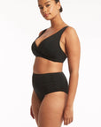 Sea Level - Essentials Gathered Side High Waist Pant - Larx