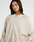 All Fenix - Soft Luxury Bomber Jacket Stone