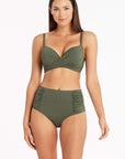 Sea Level - Essentials Gathered Side High Waist Pant - Larx