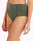 Sea Level - Essentials Gathered Side High Waist Pant - Larx