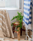 Turkish Beach Towel - Beige Stripe