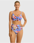Sea Level - Blue Hawaii High Waist Gathered Side Pant - Larx