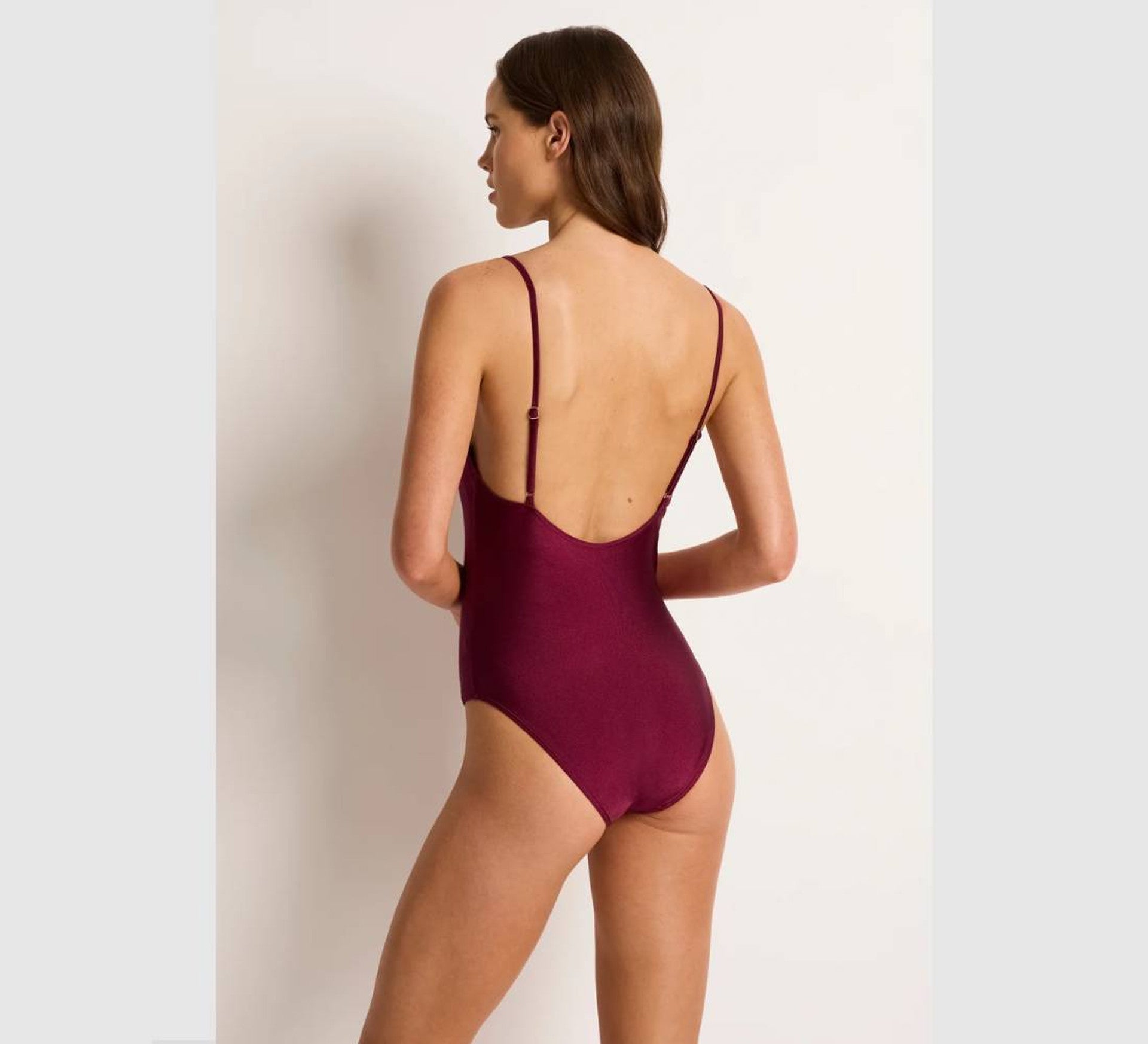 Monte & Lou - Lustre Gathered Front One Piece - Larx