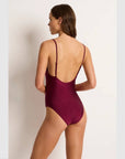 Monte & Lou - Lustre Gathered Front One Piece - Larx