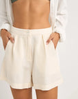 Rhythm - Mini Linen Elasticated Short