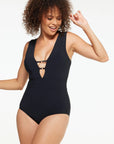 Togs - Black V Ultra One Piece - Larx
