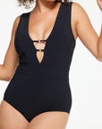 Togs - Black V Ultra One Piece - Larx