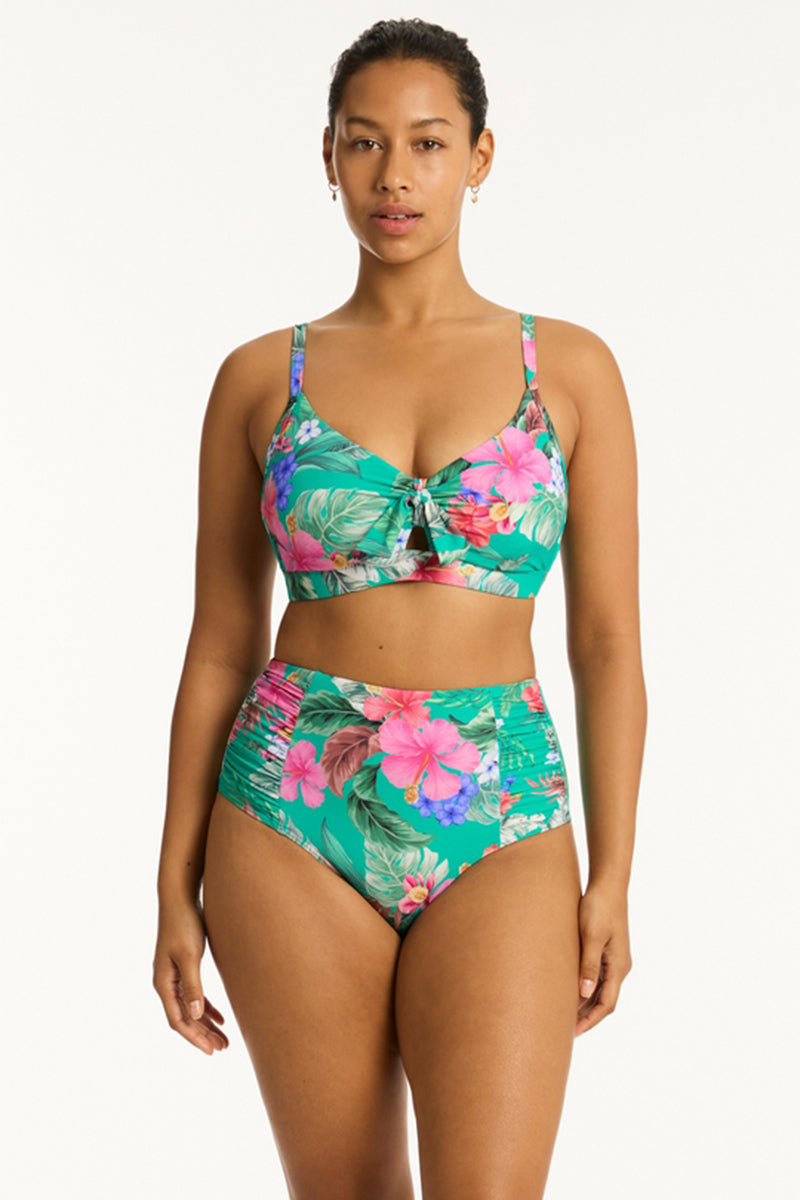 Sea Level - Pacifico High Waist Gathered Side Pant - Larx