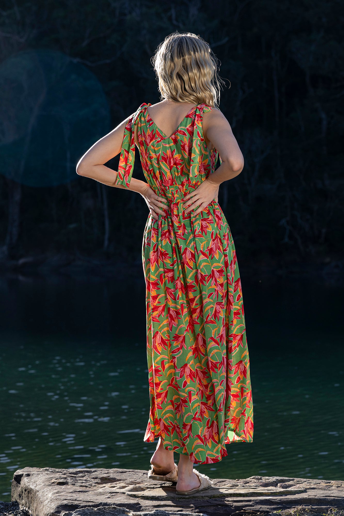 Cienna - Lucia Tie Maxi Dress - Larx