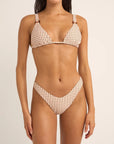 Rhythm - Chloe check soft strap slide tri top