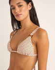 Rhythm - Chloe check soft strap slide tri top