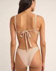 Rhythm - Chloe check soft strap slide tri top