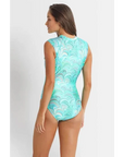 Sunseeker - Mystic Glow Mastectomy Seasport Cap Sleeve One Piece