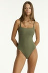 Sea Level - Spinnaker Square Neck One Piece - Larx