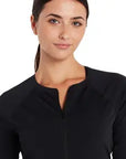Zoggs - Long Sleeve Zip Sun Top Women Black
