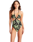 Seafolly - Palm Paradise Drawstring One Piece - Larx