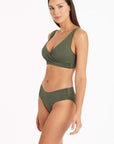 Sea Level - Essentials Cross Front Multifit Bra Top - Larx